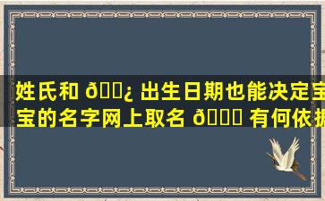 姓氏和 🌿 出生日期也能决定宝宝的名字网上取名 🐛 有何依据